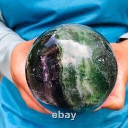 2piec 7.26LB Natural Beautiful Fluorite Energy Magic Ball Reiki Healing 881