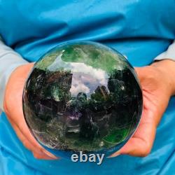 2piec 7.26LB Natural Beautiful Fluorite Energy Magic Ball Reiki Healing 881