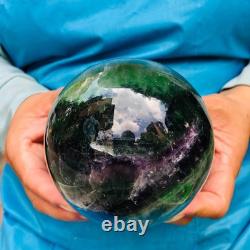 2piec 7.26LB Natural Beautiful Fluorite Energy Magic Ball Reiki Healing 881