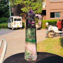 2piec 7.87LB Natural Fluorite crystal Hexagonal point Column Healing Reiki 1334