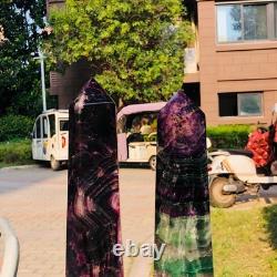 2piec 7.87LB Natural Fluorite crystal Hexagonal point Column Healing Reiki 1334