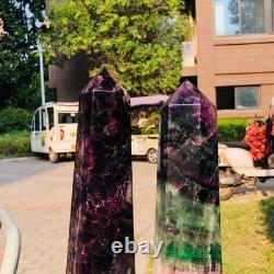 2piec 7.87LB Natural Fluorite crystal Hexagonal point Column Healing Reiki 1334