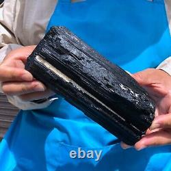 2pieces4.31LB Natural Black Tourmaline Crystal Rough Mineral Specimen 1704