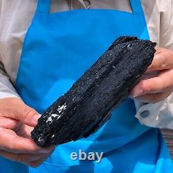 2pieces4.31LB Natural Black Tourmaline Crystal Rough Mineral Specimen 1704