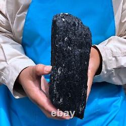 2pieces4.31LB Natural Black Tourmaline Crystal Rough Mineral Specimen 1704