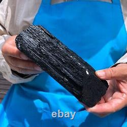 2pieces4.31LB Natural Black Tourmaline Crystal Rough Mineral Specimen 1704