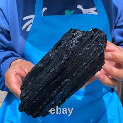 2pieces5.94LB Black Tourmaline Crystal Stone Original Mineral Specimen 654