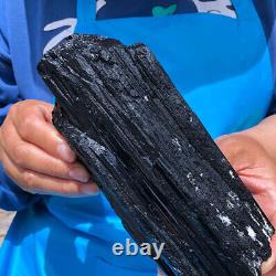 2pieces5.94LB Black Tourmaline Crystal Stone Original Mineral Specimen 654