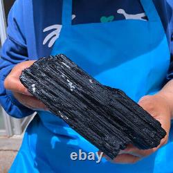 2pieces5.94LB Black Tourmaline Crystal Stone Original Mineral Specimen 654