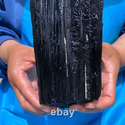 2pieces5.94LB Black Tourmaline Crystal Stone Original Mineral Specimen 654