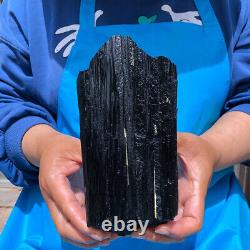 2pieces5.94LB Black Tourmaline Crystal Stone Original Mineral Specimen 654