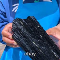 2pieces5.94LB Black Tourmaline Crystal Stone Original Mineral Specimen 654