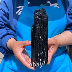 2pieces5.94LB Black Tourmaline Crystal Stone Original Mineral Specimen 654