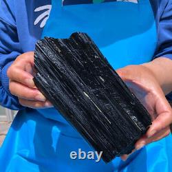 2pieces5.94LB Black Tourmaline Crystal Stone Original Mineral Specimen 654