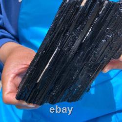 2pieces5.94LB Black Tourmaline Crystal Stone Original Mineral Specimen 654