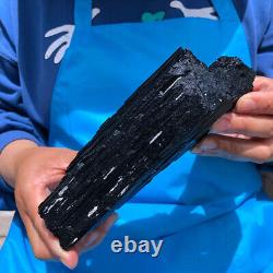 2pieces5.94LB Black Tourmaline Crystal Stone Original Mineral Specimen 654