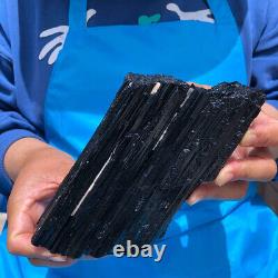 2pieces5.94LB Black Tourmaline Crystal Stone Original Mineral Specimen 654