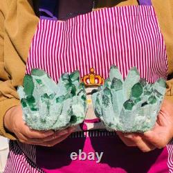 2pieces 3.69LB New Discovery Green Ghost Crystal Cluster Mineral Healing 1821