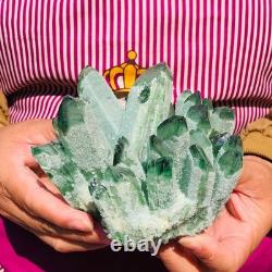 2pieces 3.69LB New Discovery Green Ghost Crystal Cluster Mineral Healing 1821