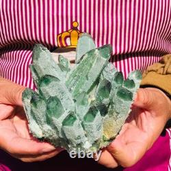 2pieces 3.69LB New Discovery Green Ghost Crystal Cluster Mineral Healing 1821