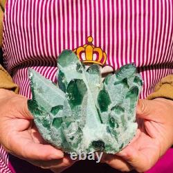 2pieces 3.69LB New Discovery Green Ghost Crystal Cluster Mineral Healing 1821