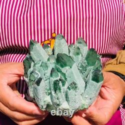 2pieces 3.69LB New Discovery Green Ghost Crystal Cluster Mineral Healing 1821