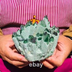 2pieces 3.69LB New Discovery Green Ghost Crystal Cluster Mineral Healing 1821