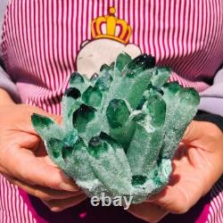 2pieces 3.6LB New Discovery Green Ghost Crystal Cluster Mineral Healing 705