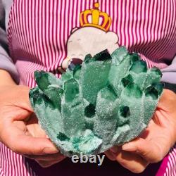 2pieces 3.6LB New Discovery Green Ghost Crystal Cluster Mineral Healing 705