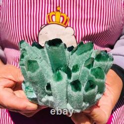 2pieces 3.6LB New Discovery Green Ghost Crystal Cluster Mineral Healing 705
