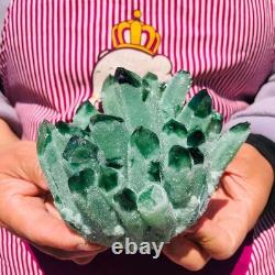2pieces 3.6LB New Discovery Green Ghost Crystal Cluster Mineral Healing 705