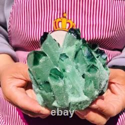 2pieces 3.6LB New Discovery Green Ghost Crystal Cluster Mineral Healing 705
