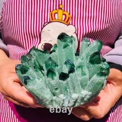 2pieces 3.6LB New Discovery Green Ghost Crystal Cluster Mineral Healing 705