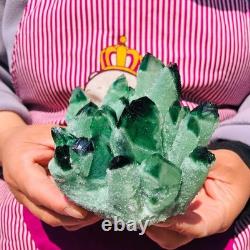 2pieces 3.6LB New Discovery Green Ghost Crystal Cluster Mineral Healing 705
