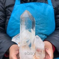 2pieces 4.51LB Natural Clear Quartz Cluster Crystal Mineral Heals Specimen 2974