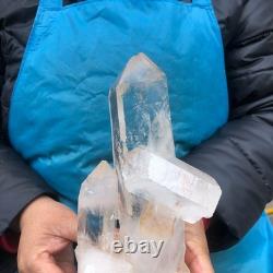 2pieces 4.51LB Natural Clear Quartz Cluster Crystal Mineral Heals Specimen 2974
