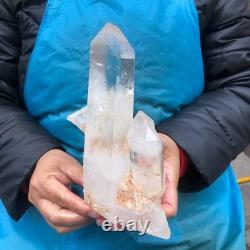 2pieces 4.51LB Natural Clear Quartz Cluster Crystal Mineral Heals Specimen 2974