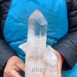 2pieces 4.51LB Natural Clear Quartz Cluster Crystal Mineral Heals Specimen 2974