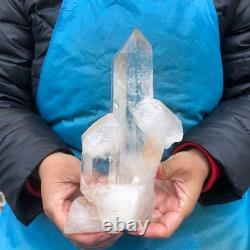 2pieces 4.51LB Natural Clear Quartz Cluster Crystal Mineral Heals Specimen 2974