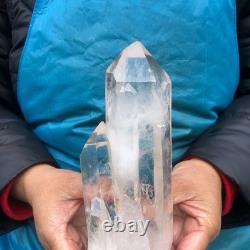 2pieces 4.51LB Natural Clear Quartz Cluster Crystal Mineral Heals Specimen 2974