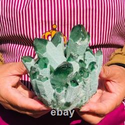 2pieces 4.52LB New Find green PhantomQuartz Crystal Cluster MineralSpecimen 1820