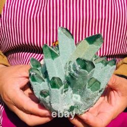 2pieces 4.52LB New Find green PhantomQuartz Crystal Cluster MineralSpecimen 1820