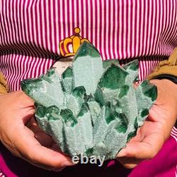 2pieces 4.52LB New Find green PhantomQuartz Crystal Cluster MineralSpecimen 1820