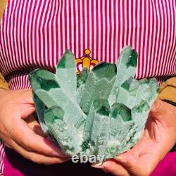 2pieces 4.52LB New Find green PhantomQuartz Crystal Cluster MineralSpecimen 1820