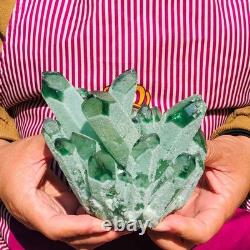 2pieces 4.52LB New Find green PhantomQuartz Crystal Cluster MineralSpecimen 1820
