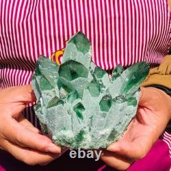 2pieces 4.52LB New Find green PhantomQuartz Crystal Cluster MineralSpecimen 1820