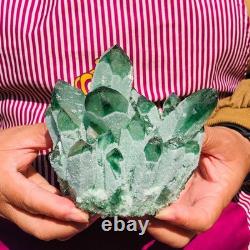 2pieces 4.52LB New Find green PhantomQuartz Crystal Cluster MineralSpecimen 1820