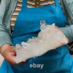 2pieces 4.79LB Natural Clear Quartz Cluster Crystal Mineral Heals Specimen 1465