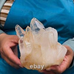 2pieces 5.45LB Natural Clear Quartz Cluster Crystal Mineral Heals Specimen 1464