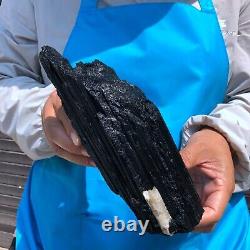 2pieces 5.45 LB Natural Black Tourmaline Crystal Rough Mineral Specimen 1701